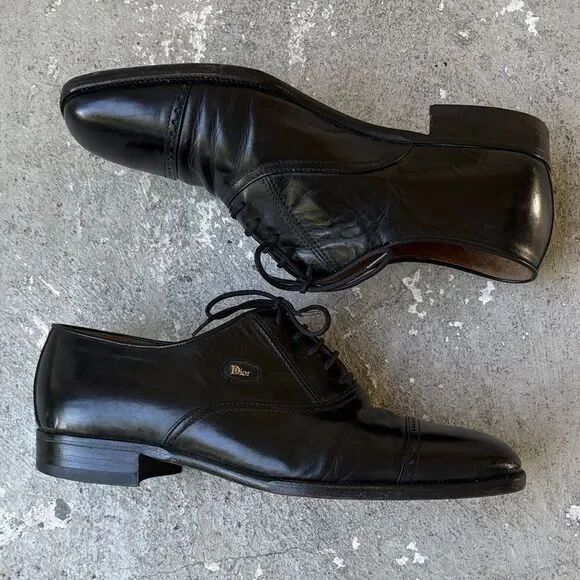 Dior Men's Classic Black Oxfords